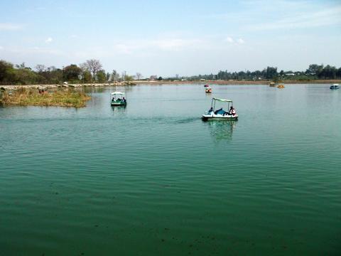 Boating in the river view